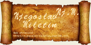 Njegoslav Miletin vizit kartica